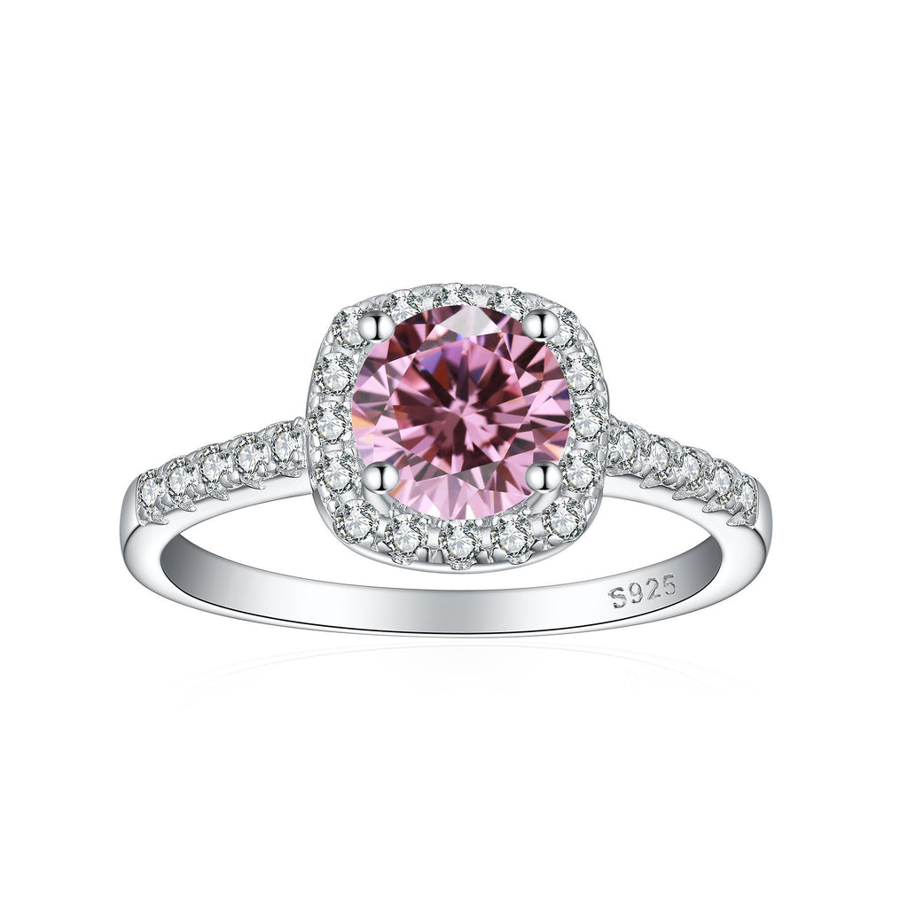Inlaid opal emerald ruby garnet topaz crystal color gemstone S925 pure silver ring for women