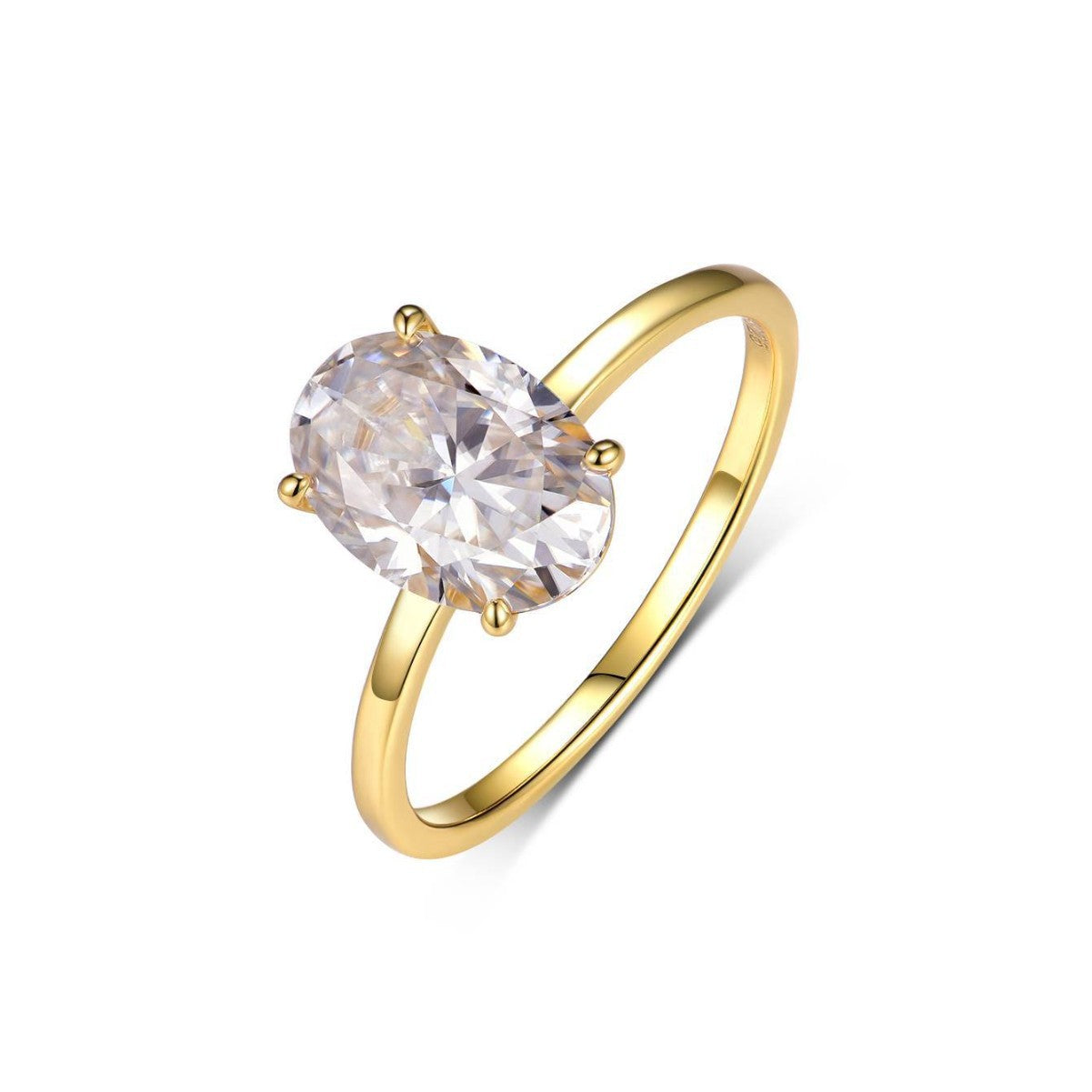 S925 silver oval moissanite ring, a hot-selling exquisite and unique design ring on Amazon.