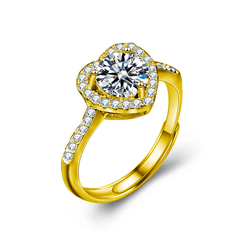 s925 pure silver moissanite ring jewelry for women niche high-end light luxury style sugar cube jewelry ring gift