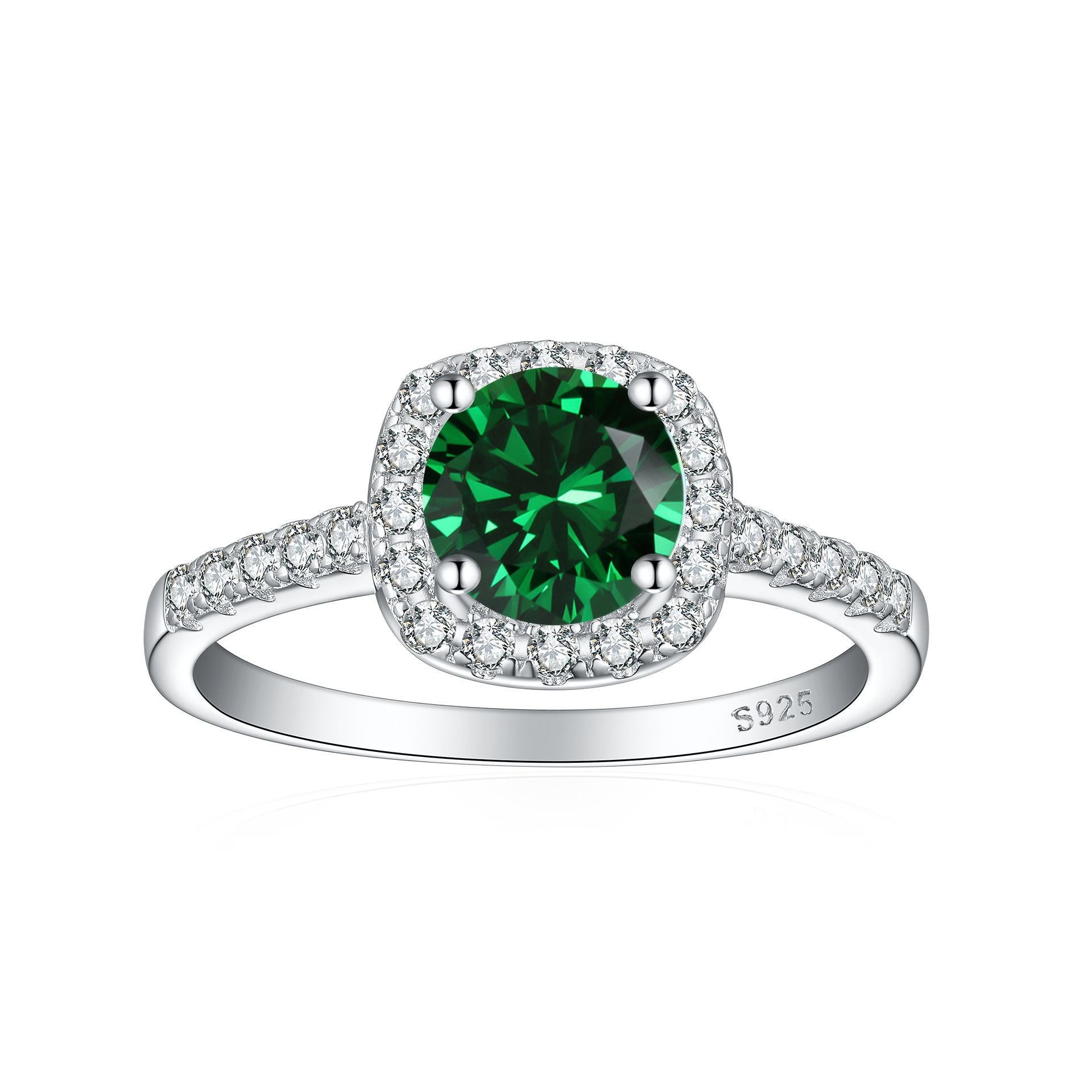 Inlaid opal emerald ruby garnet topaz crystal color gemstone S925 pure silver ring for women