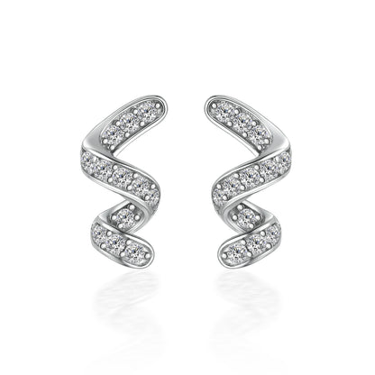Cross-border European and American S925 sterling silver jewelry set high-end four-piece set Cartier-style ring stud earrings European and American necklace bracelet