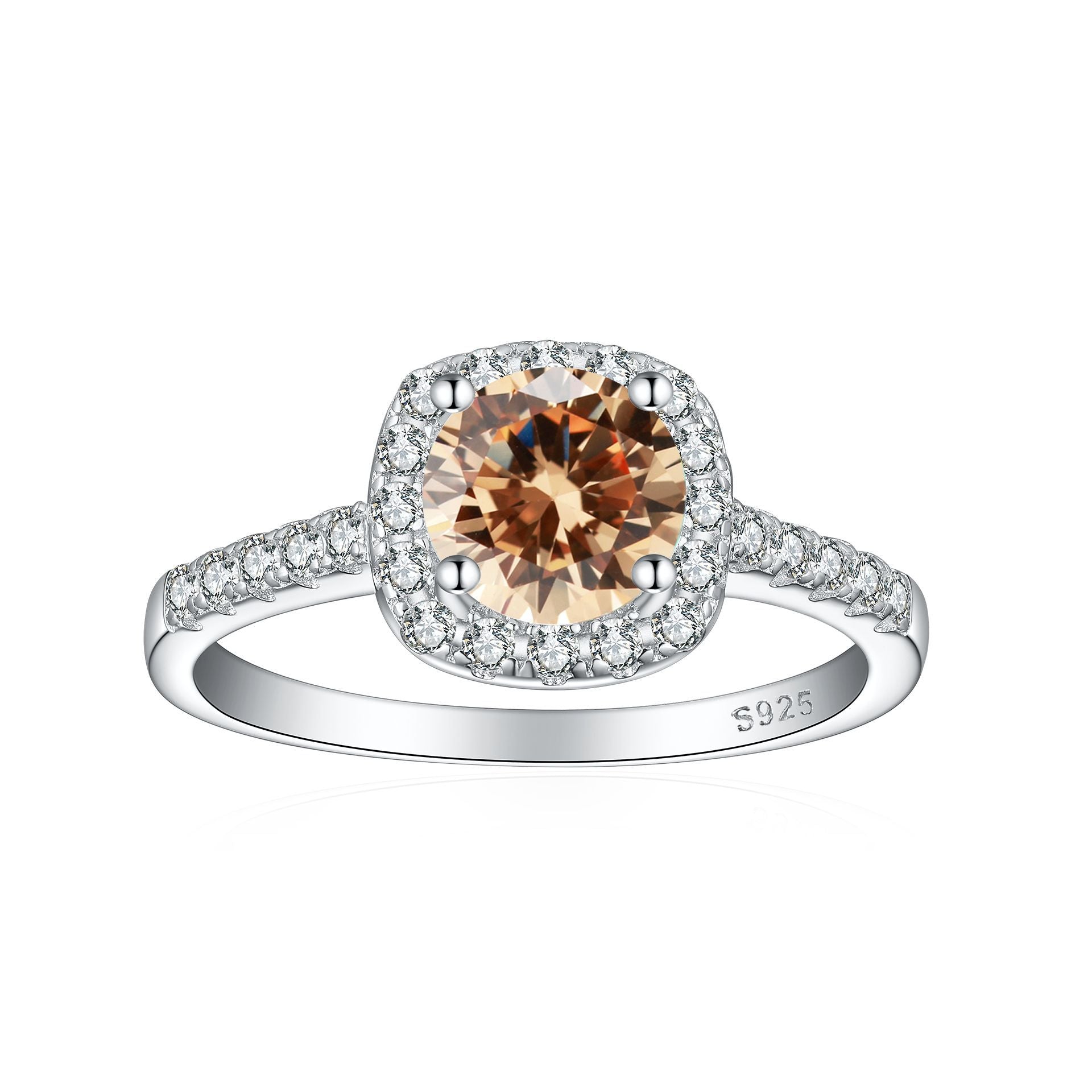 Inlaid opal emerald ruby garnet topaz crystal color gemstone S925 pure silver ring for women