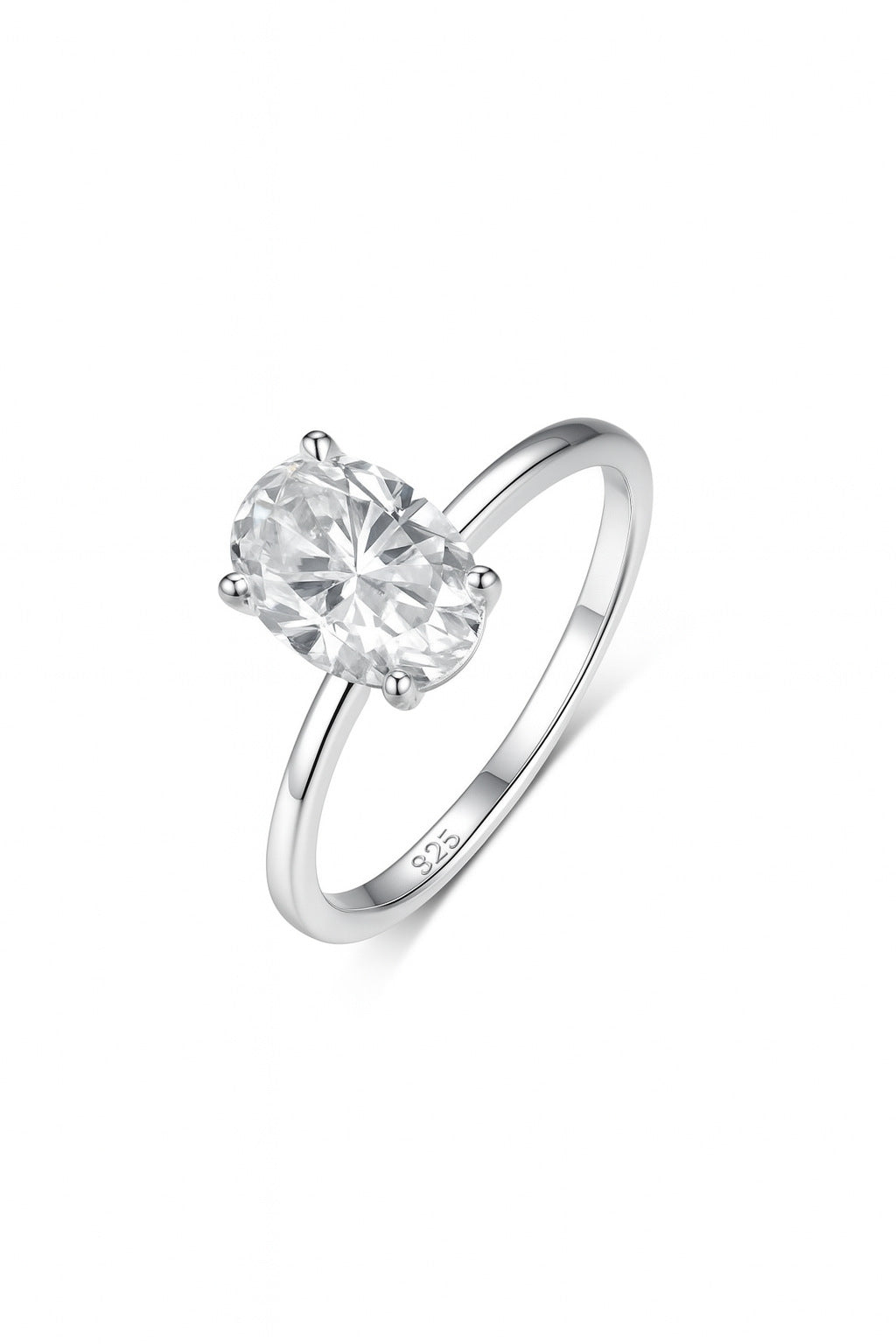 S925 silver oval moissanite ring, a hot-selling exquisite and unique design ring on Amazon.